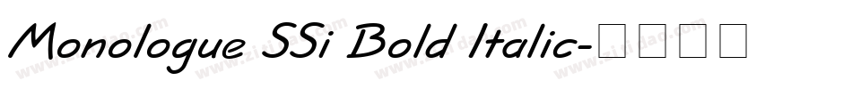 Monologue SSi Bold Italic字体转换